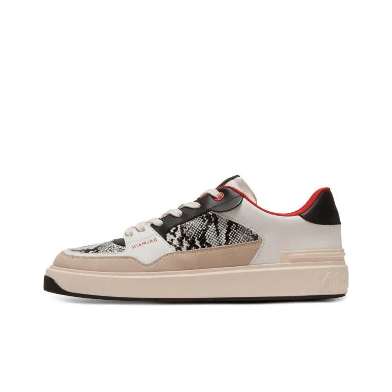 BALMAIN B-Court Flip Snakeskin-effect Sneakers - Banlieue91