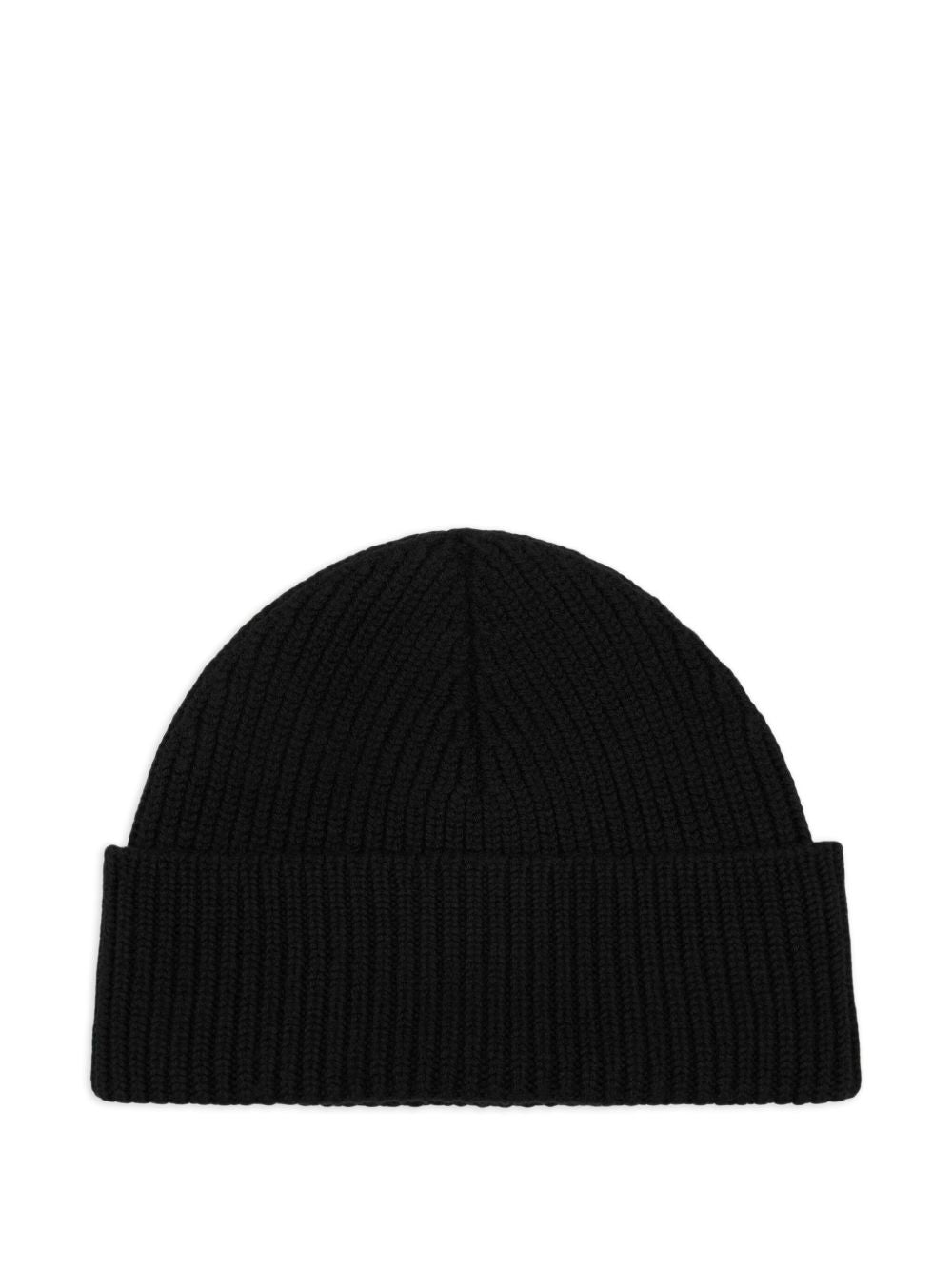 AMI PARIS Wool Ribbed Knit Beanie with Signature Monogram Motif - Banlieue91 -
