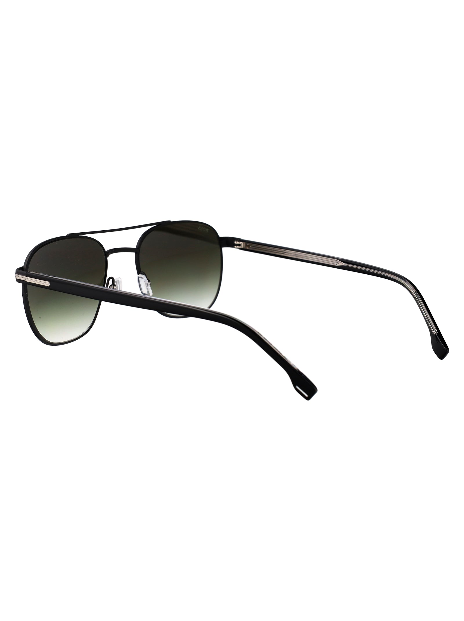 BOSS Matte Silver Black Stainless Steel Sunglasses for Men - Banlieue91 -