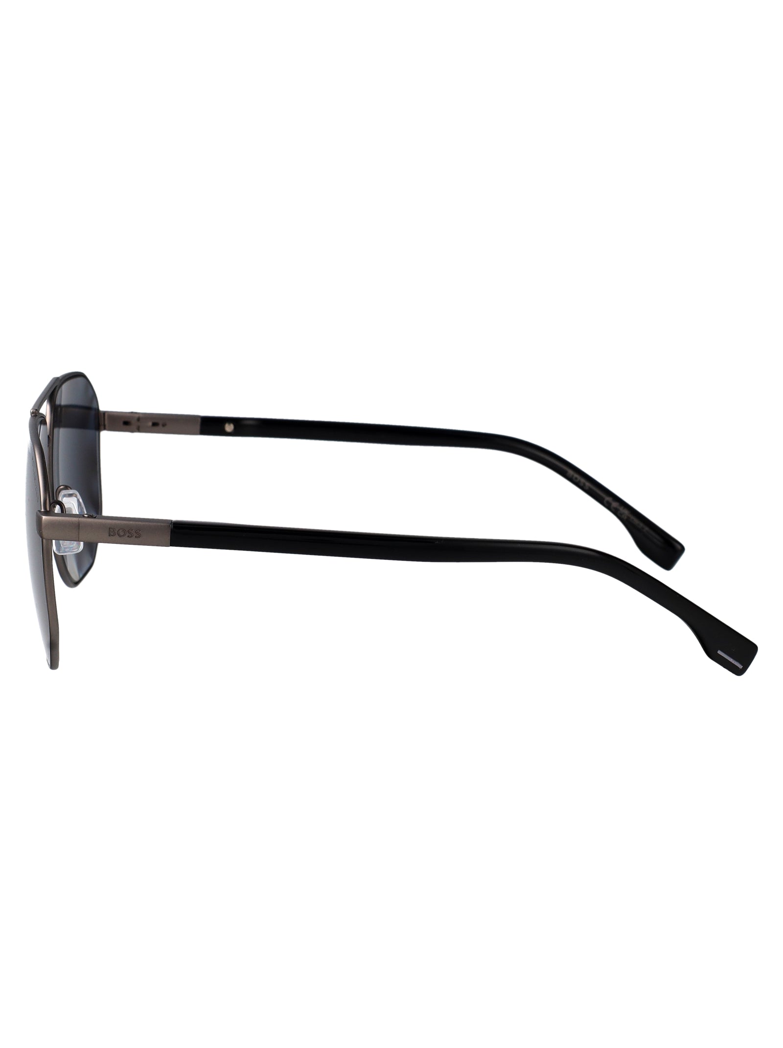 HUGO BOSS Matte Dark Ruthenium Steel Sunglasses for Men - Banlieue91 -