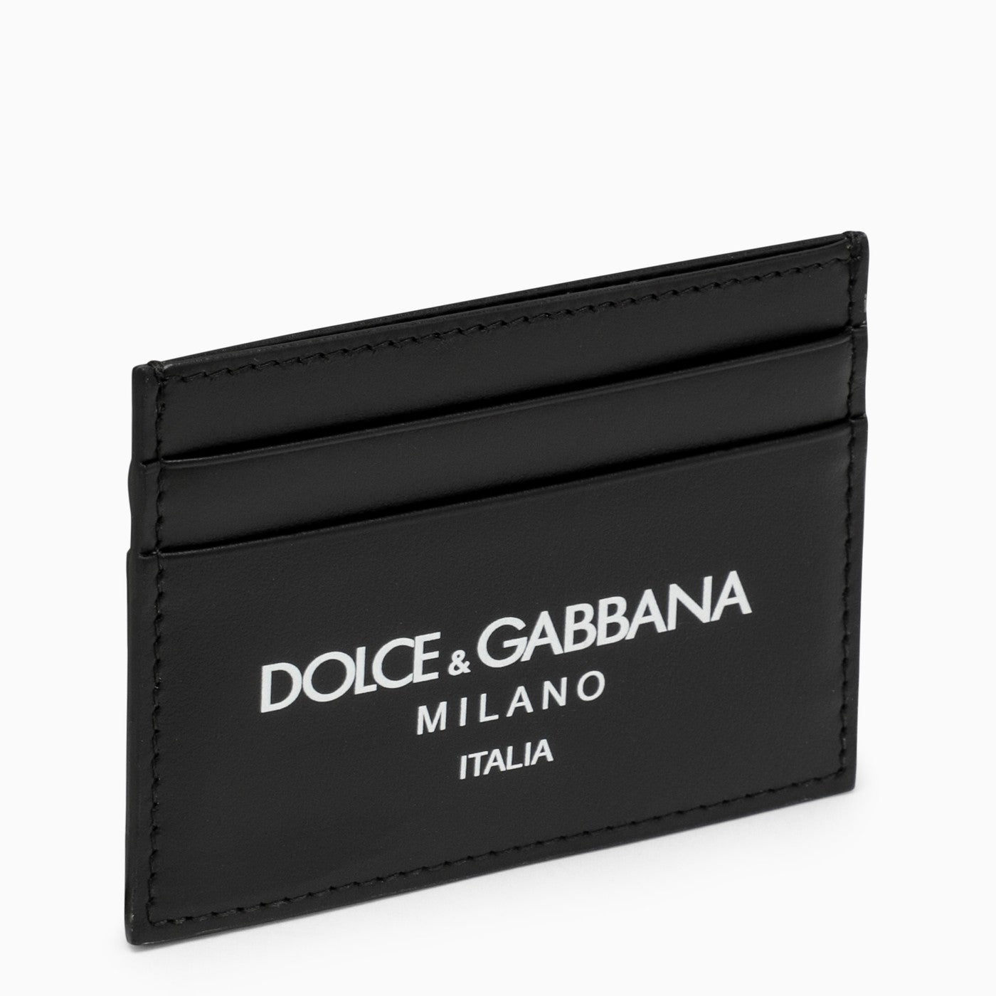 Dolce&Gabbana Black Calfskin Card Holder With Logo - Banlieue91 -