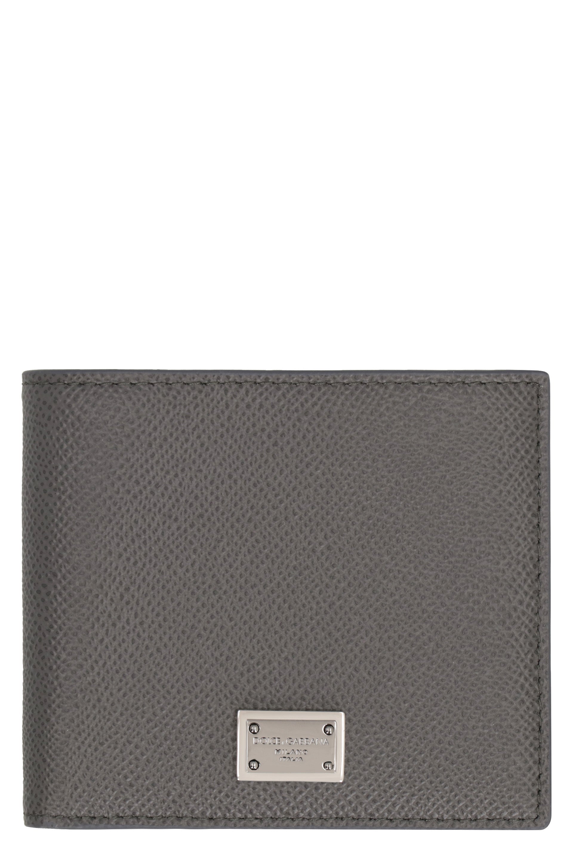 DOLCE & GABBANA Leather Flap-Over Wallet - Compact Size - Banlieue91 -