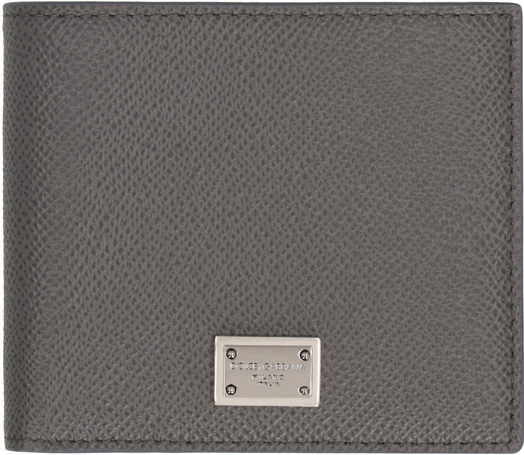 DOLCE & GABBANA Leather Flap-Over Wallet - Compact Size - Banlieue91 -