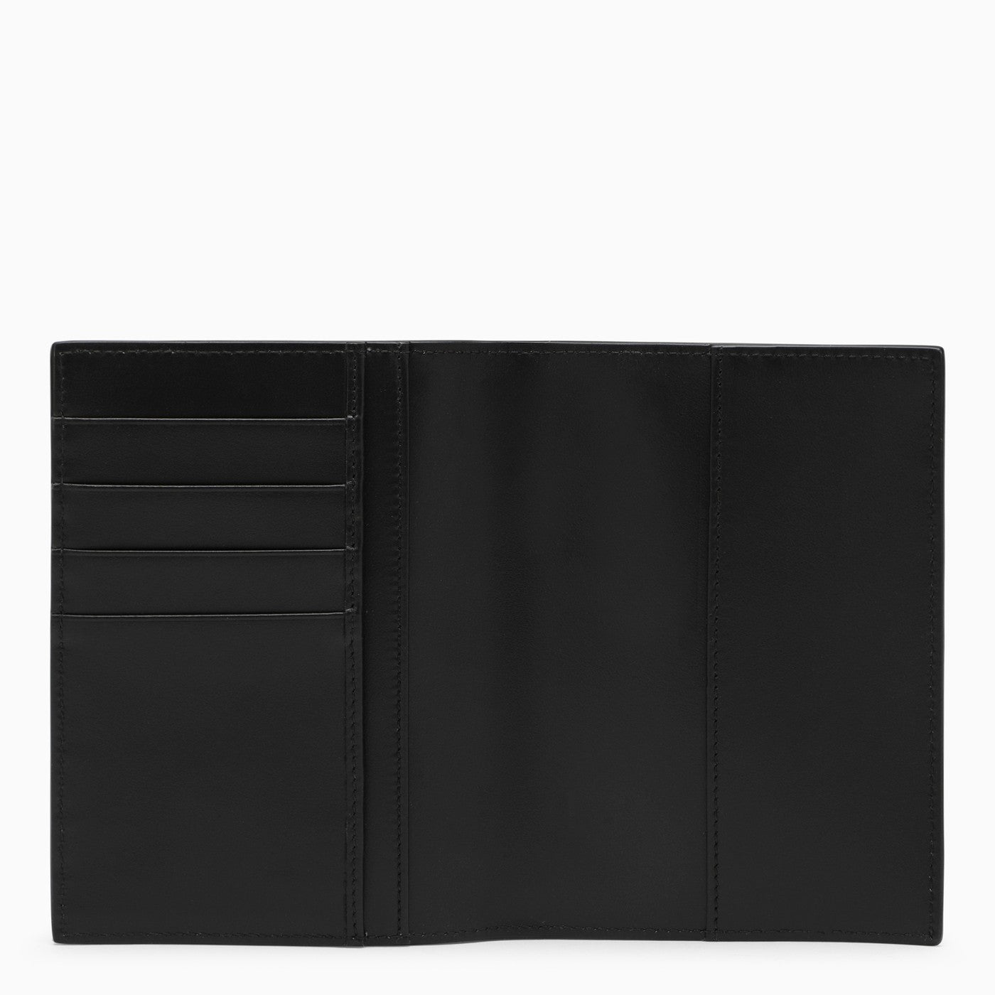Dolce&Gabbana Black Leather Passport Holder With Logoed Plaque - Banlieue91 -