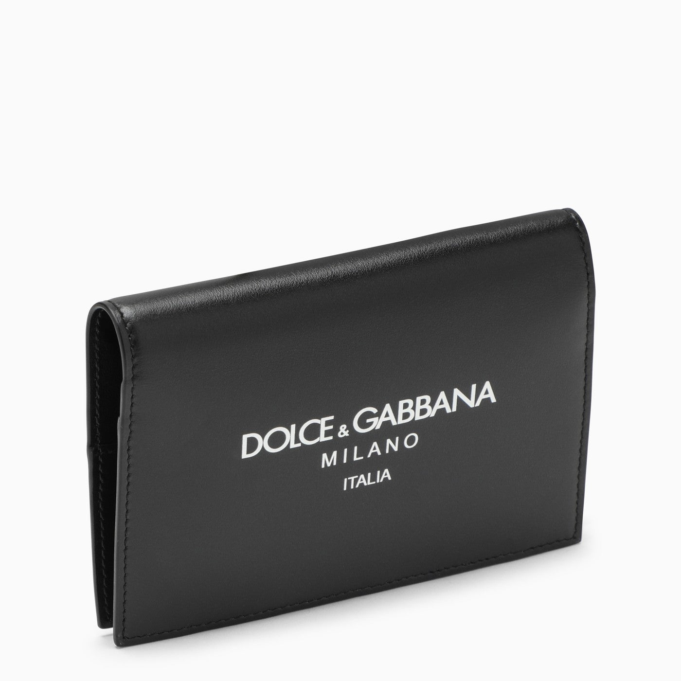 Dolce&Gabbana Black Calfskin Passport Holder With Logo - Banlieue91 -