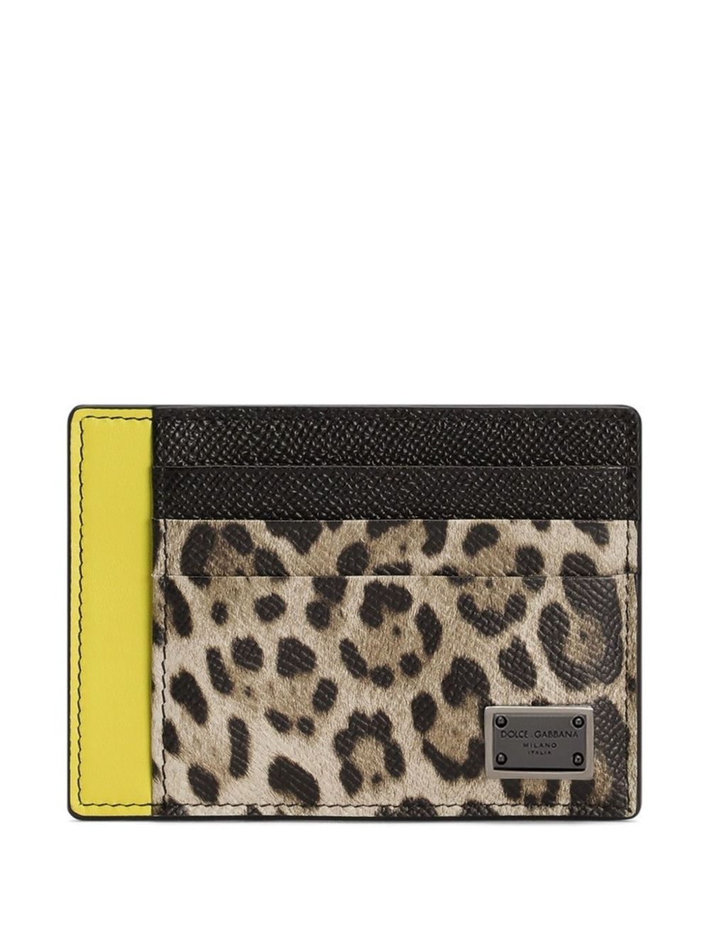 DOLCE & GABBANA Mini Leather Wallet with Leopard Print Design - Banlieue91 -