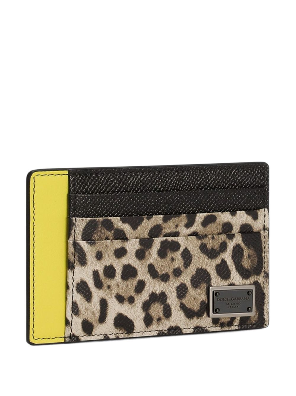 DOLCE & GABBANA Mini Leather Wallet with Leopard Print Design - Banlieue91 -