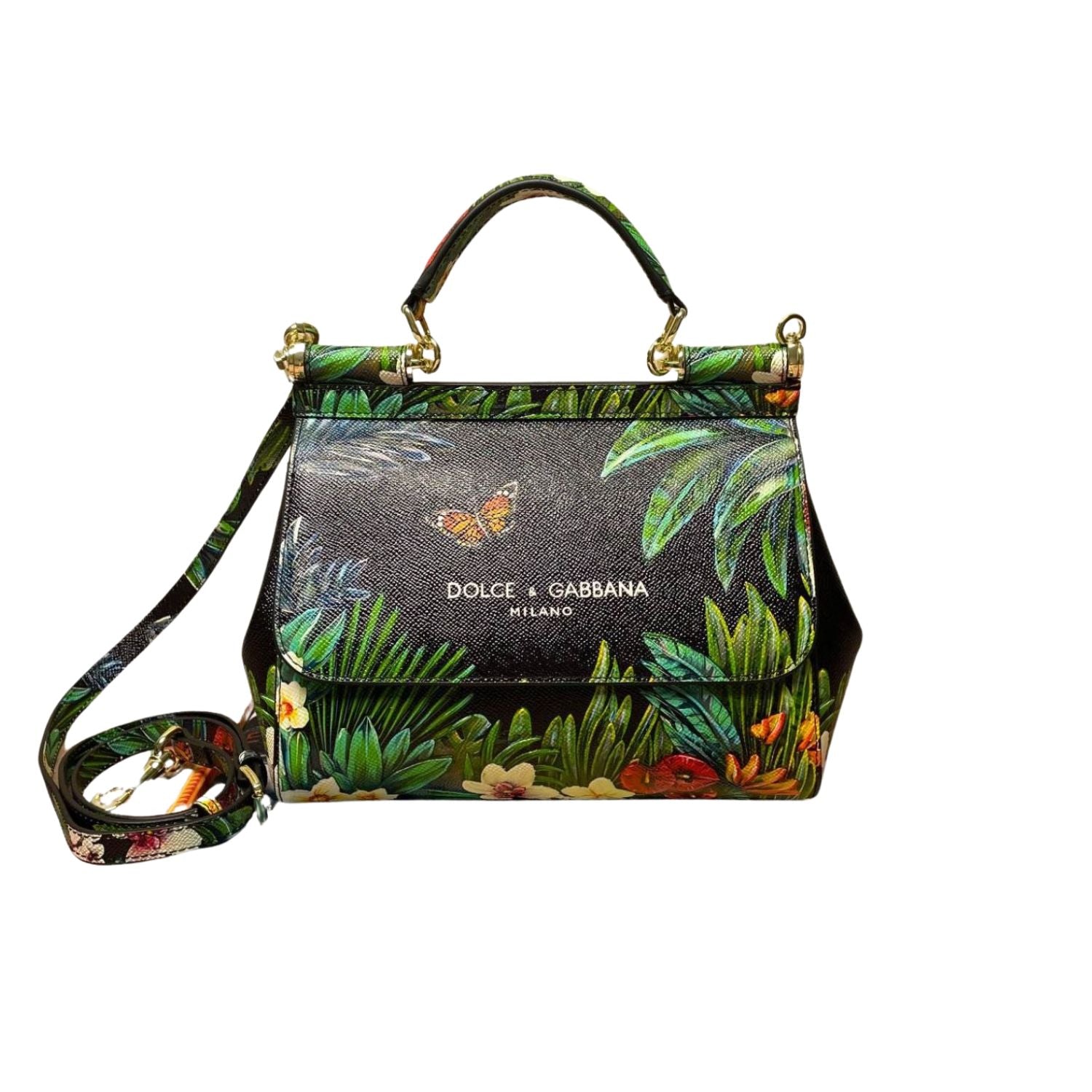 Dolce & Gabbana Flower Print Sicily Bag - Banlieue91