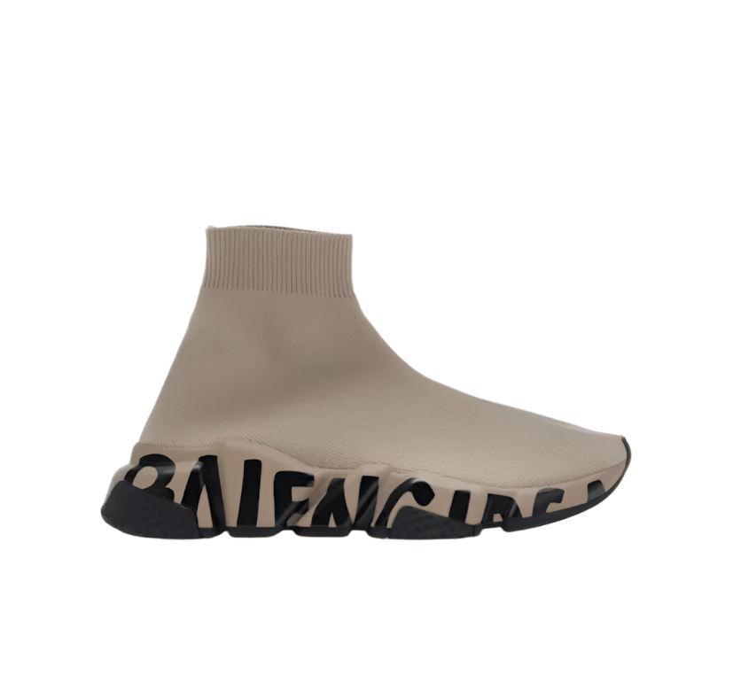 Balenciaga Speed Graffiti Beige Black - Banlieue91