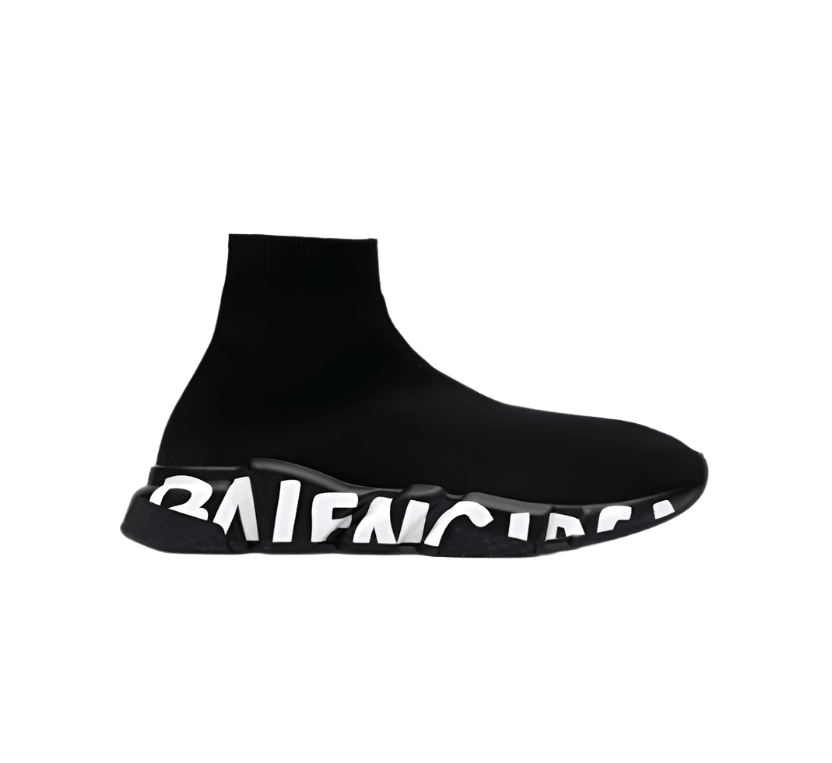 Balenciaga Speed Graffiti Trainers Black - Banlieue91