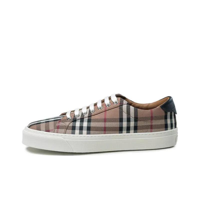 Burberry Check Print Low-Top Sneaker Dark Brown - Banlieue91