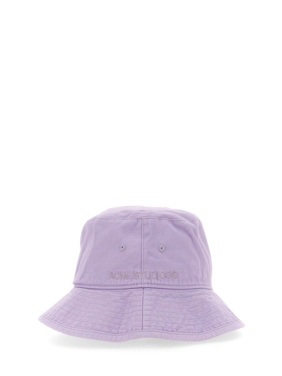 ACNE STUDIOS Cotton Bucket Hat with Contrast Stitching - Banlieue91 -
