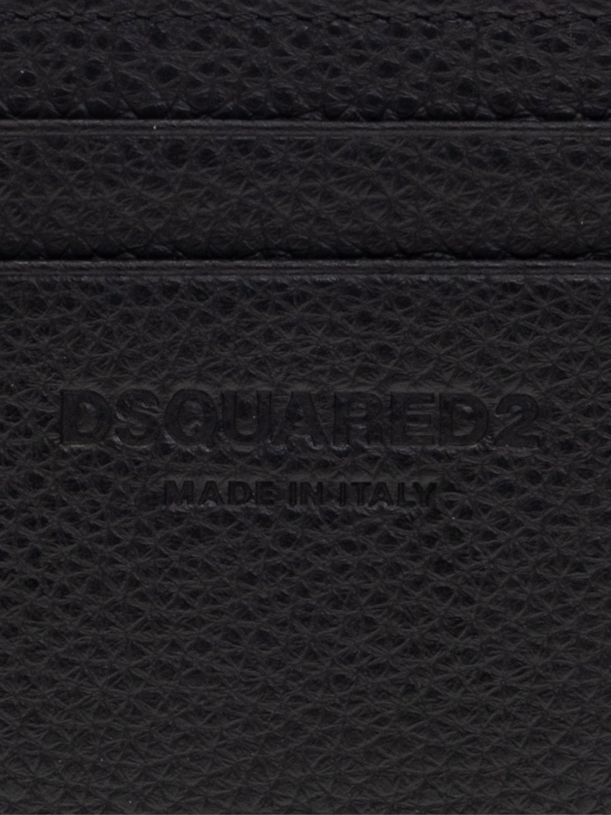 DSQUARED2 Tumbled Leather Mini Logo Cardholder - 10x7.5 CM - Banlieue91 -
