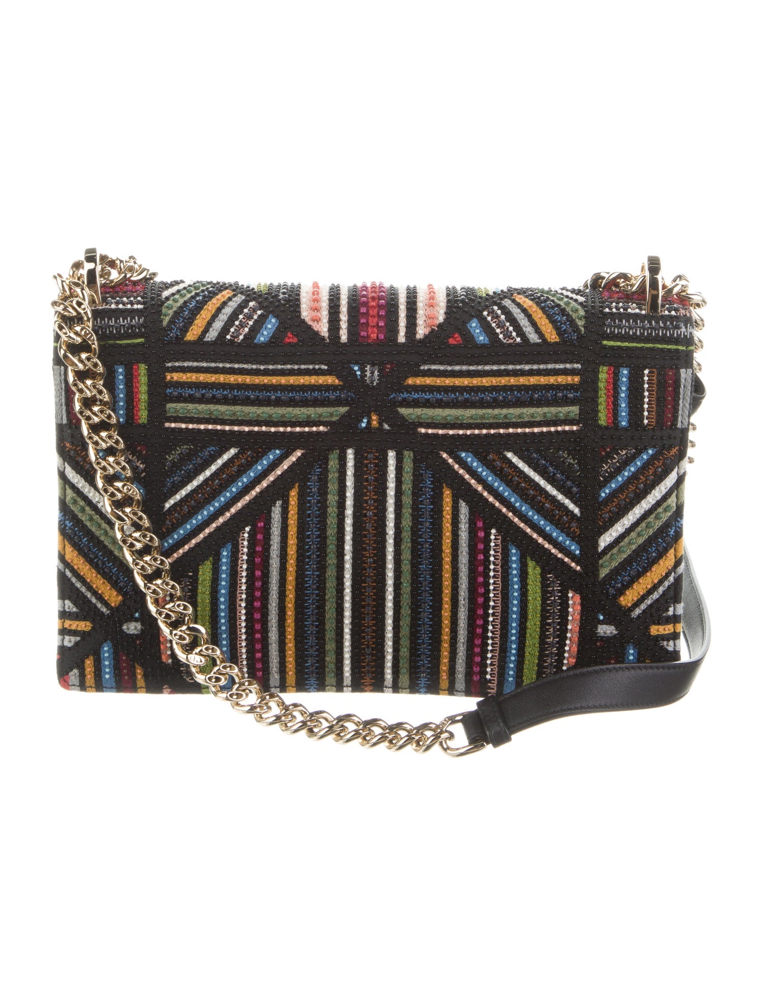 Christian Dior Medium Bead-Embellished Striped Diorama Bag - Banlieue91