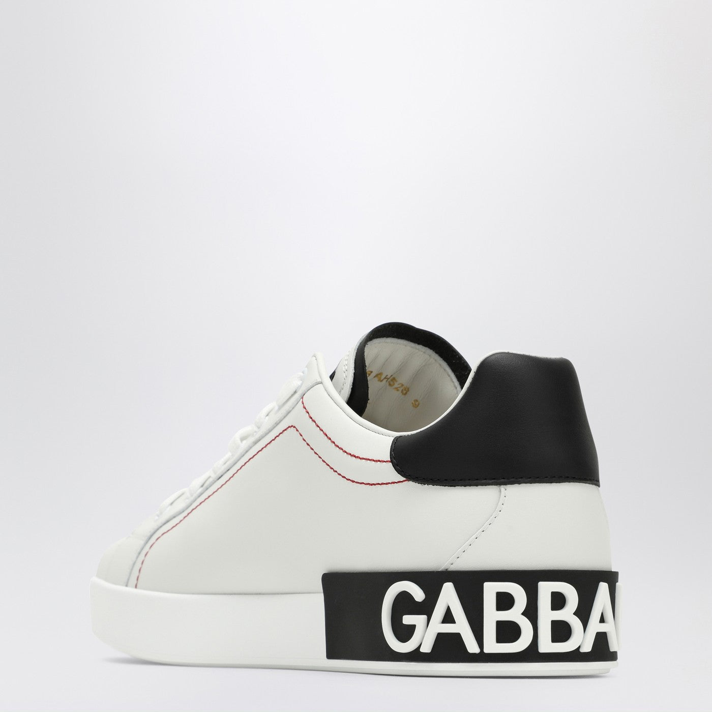 Dolce&Gabbana Portofino White/Black Leather Trainer - Banlieue91 -
