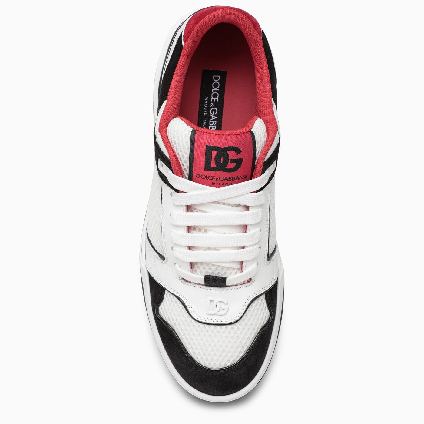 Dolce&Gabbana Black And White Leather Trainer - Banlieue91 -