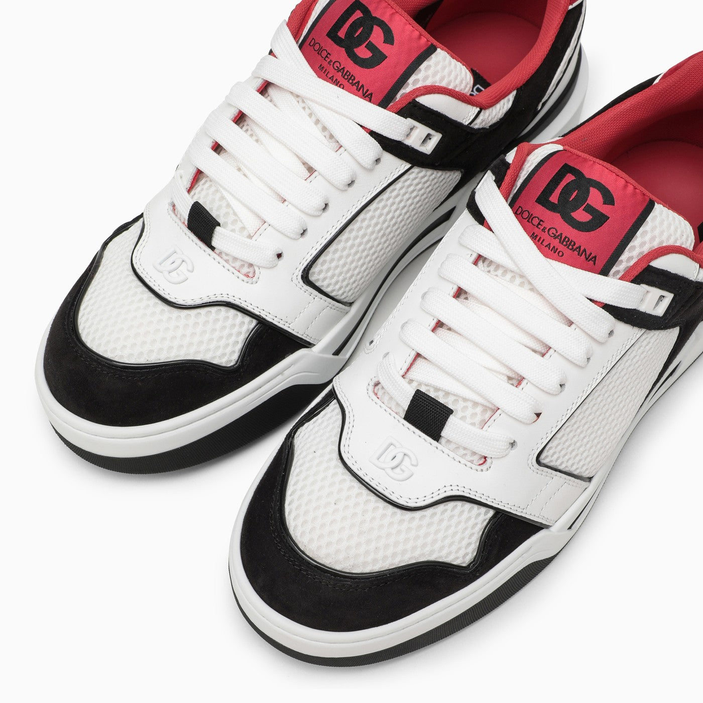 Dolce&Gabbana Black And White Leather Trainer - Banlieue91 -