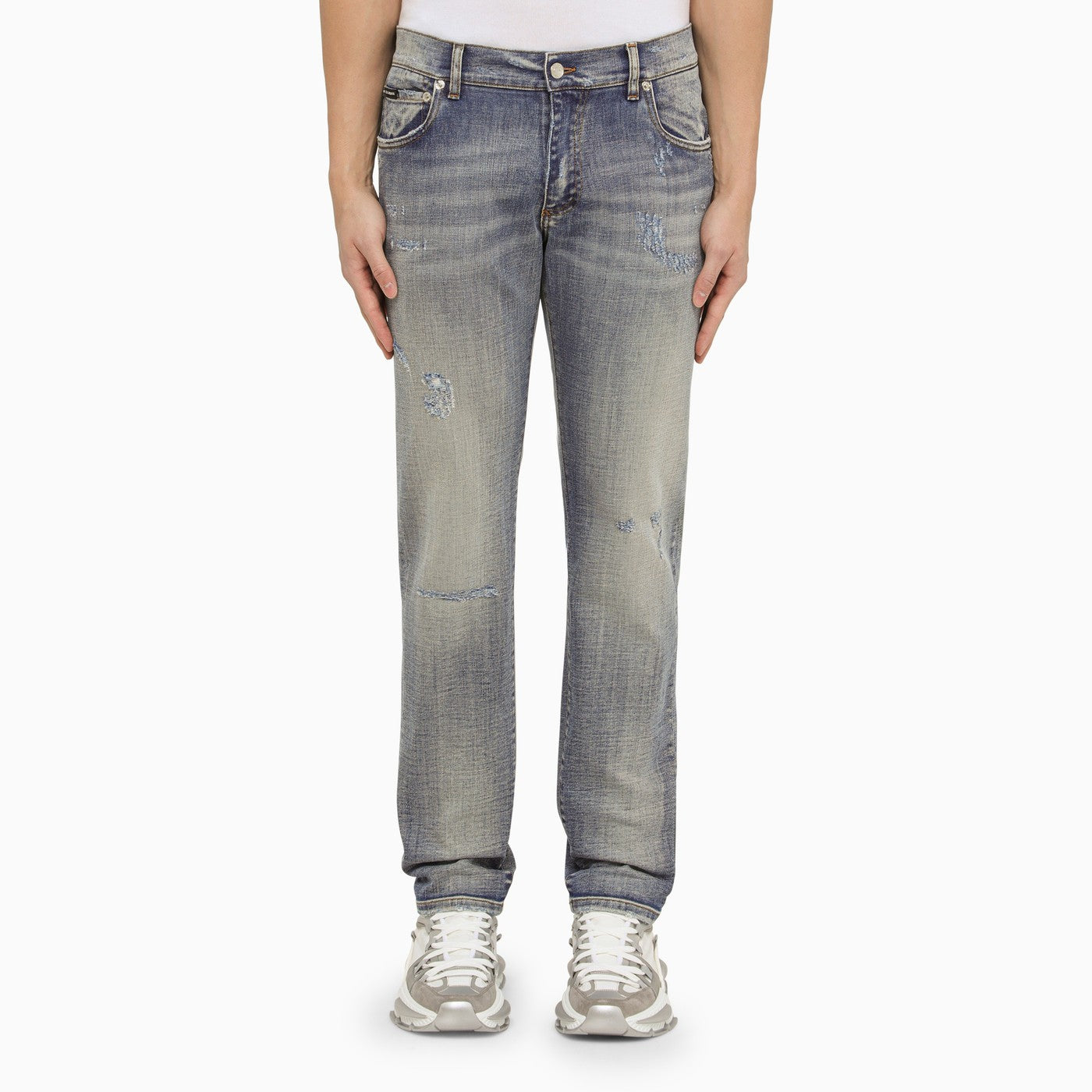 Dolce&Gabbana Light Blue Washed Slim Jeans - Banlieue91 -