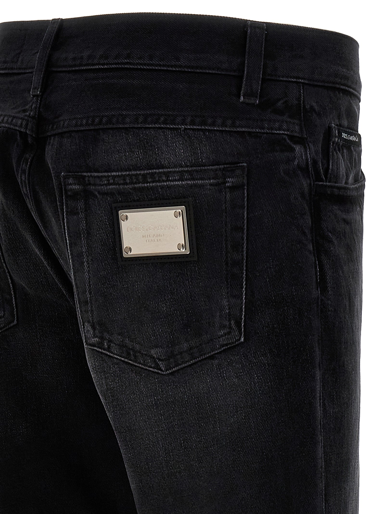 Dolce & Gabbana Logo Plaque Jeans - Banlieue91 -
