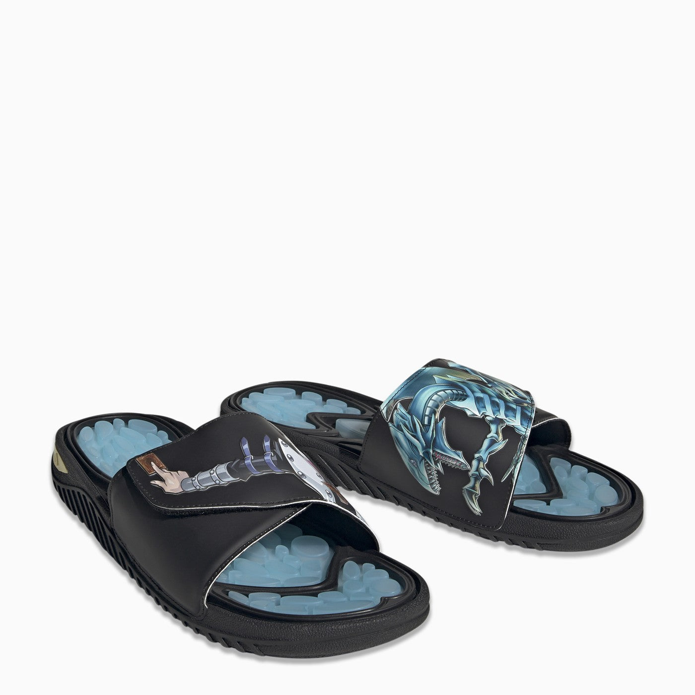 Adidas Originals Reptossage Hook And Loop Black/Blue Slides - Banlieue91 -