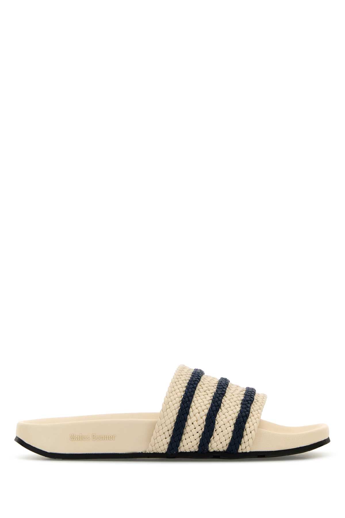 ADIDAS X WALES BONNER Ivory Leather Adilette Slippers for Men - Banlieue91 -