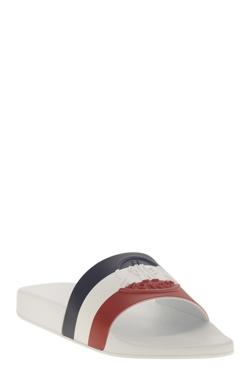 MONCLER Classic Rubber Slide Sandals with Logo - Banlieue91 -