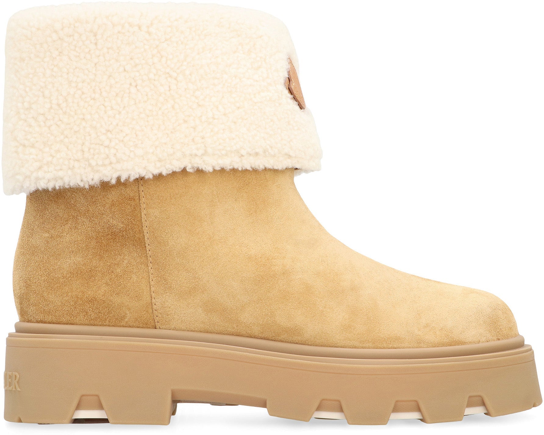 MONCLER Suede and Shearling Ankle Boots for Women - Banlieue91 -