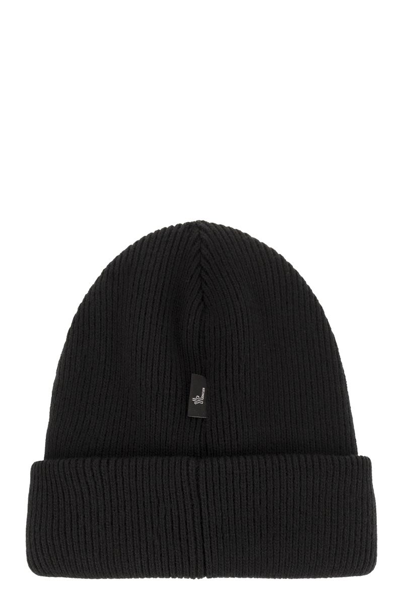 MONCLER GRENOBLE Wool Beanie with Logo Patch - Banlieue91 -