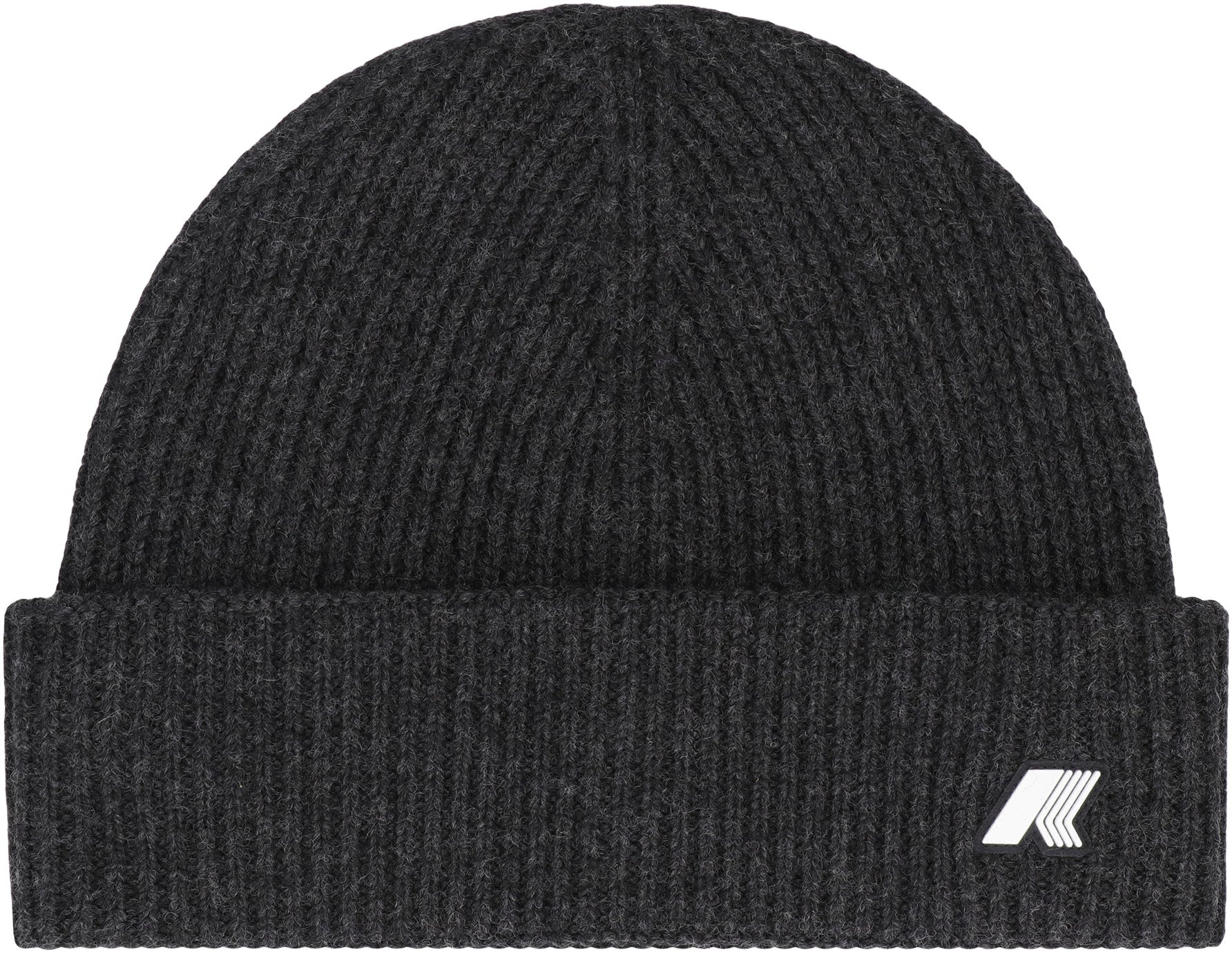 K-WAY Wool Knit Beanie with Turned-Up Brim - Men's-6 - Banlieue91 -