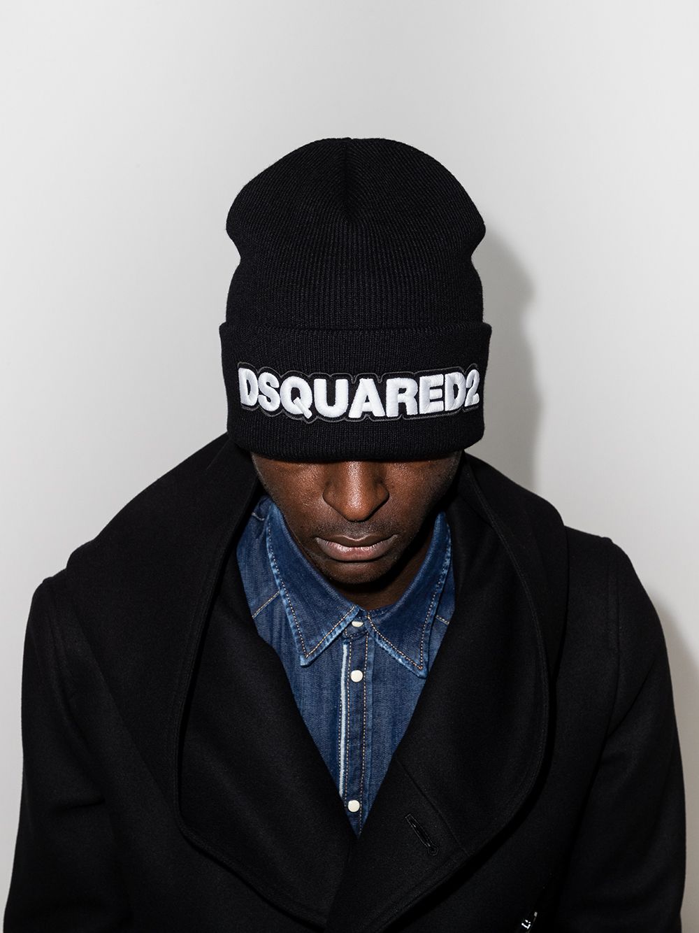 DSQUARED2 Knit Cotton Hat for Men - Fall/Winter 2025 - Banlieue91 -