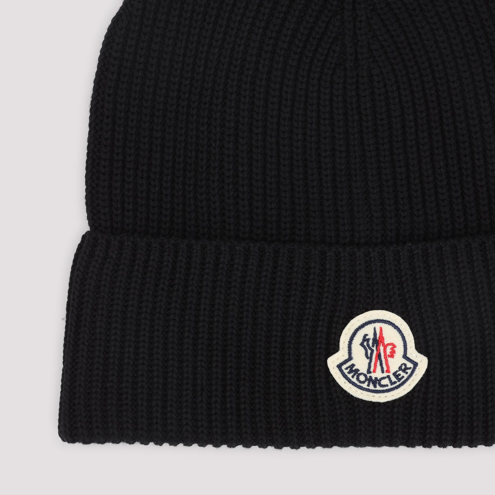 MONCLER Cotton Beanie Hat with Logo Patch - Banlieue91 -