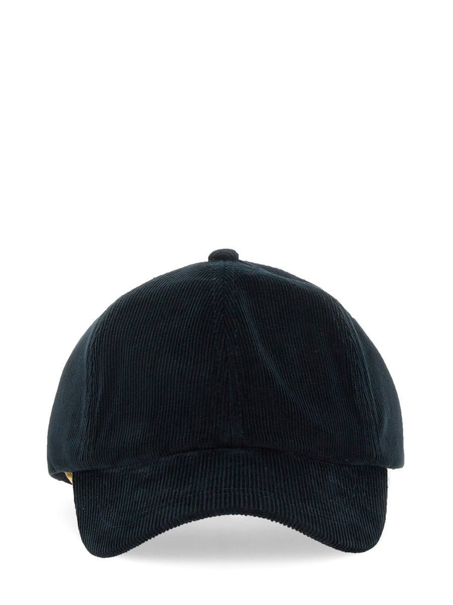 PAUL SMITH Blue Cotton Blend Hat for Men - FW25 Collection - Banlieue91 -