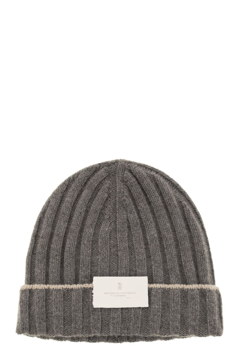 BRUNELLO CUCINELLI English Rib Cashmere Knit Beanie - Banlieue91 -