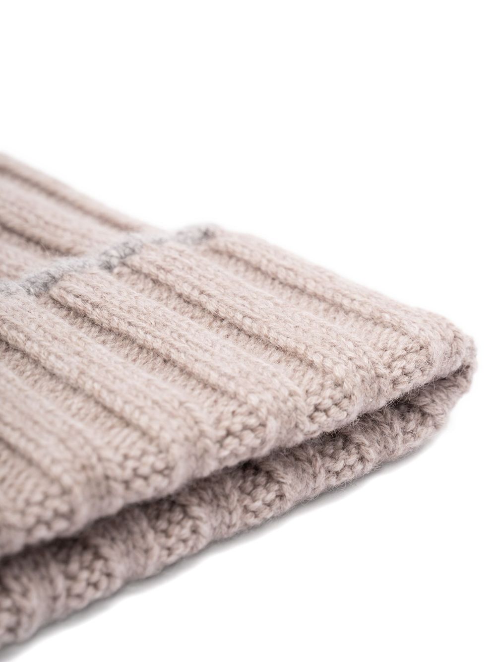 BRUNELLO CUCINELLI Cashmere Beanie with Folded Cuff and Logo Patch - Banlieue91 -