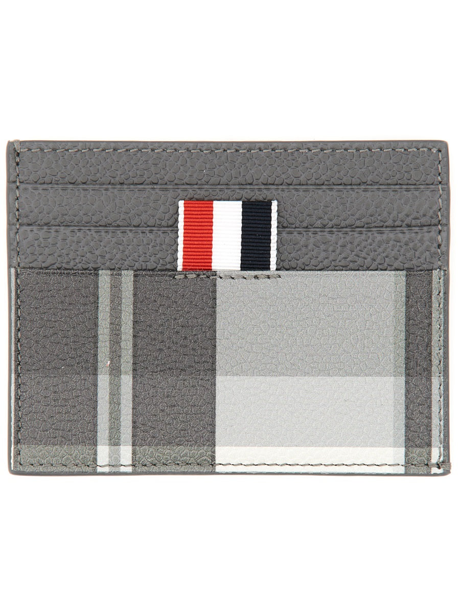 THOM BROWNE Mini Card Holder with Iconic Striped Grosgrain Tab - Banlieue91 -