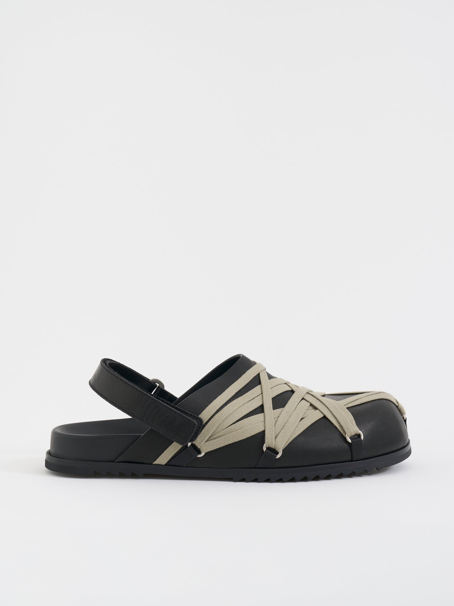 RICK OWENS Flat Granola Leather Sandals for Men - Banlieue91 -