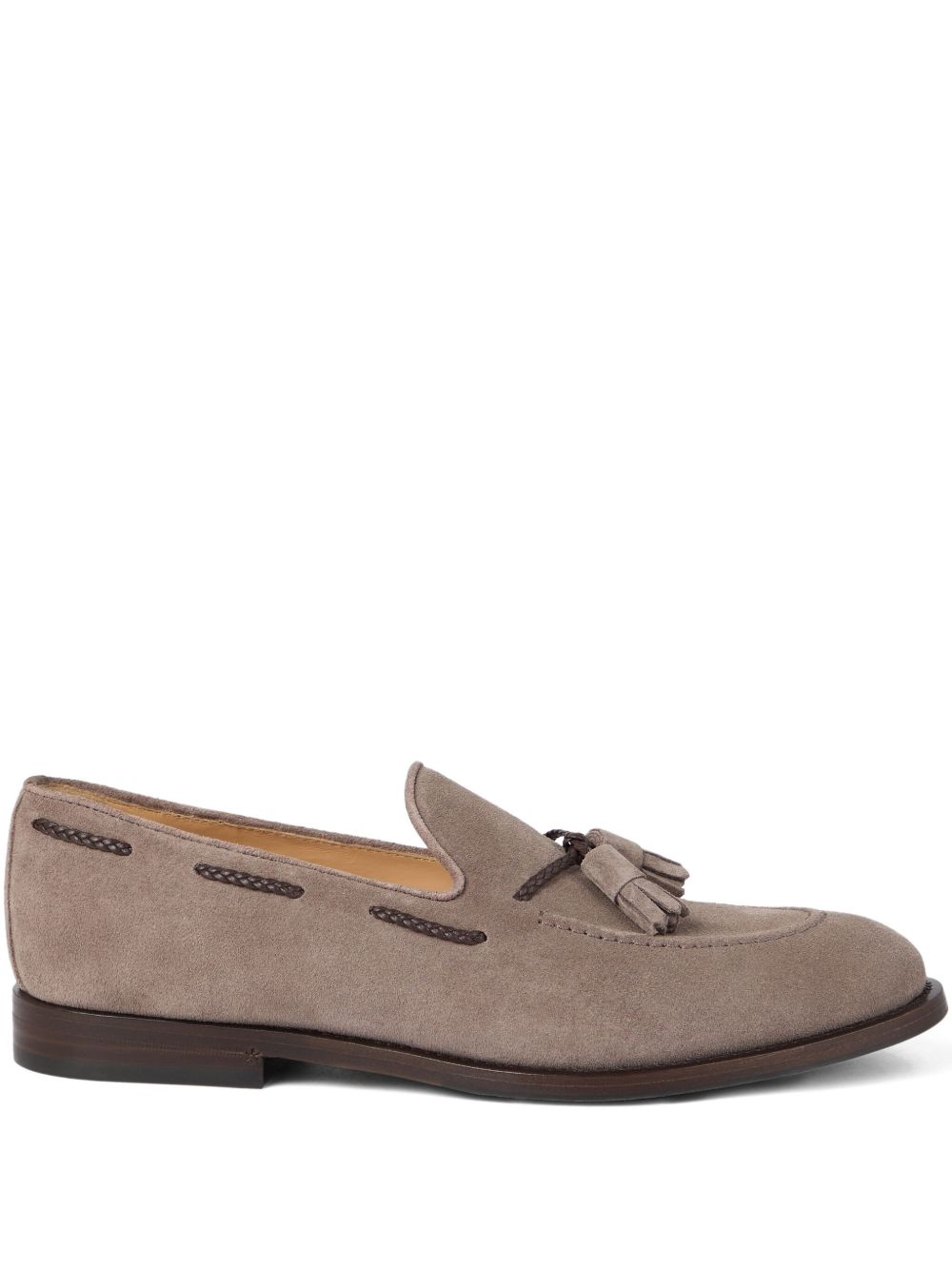 BRUNELLO CUCINELLI Men's Suede Loafers with Tassel Embellishment - Banlieue91 -