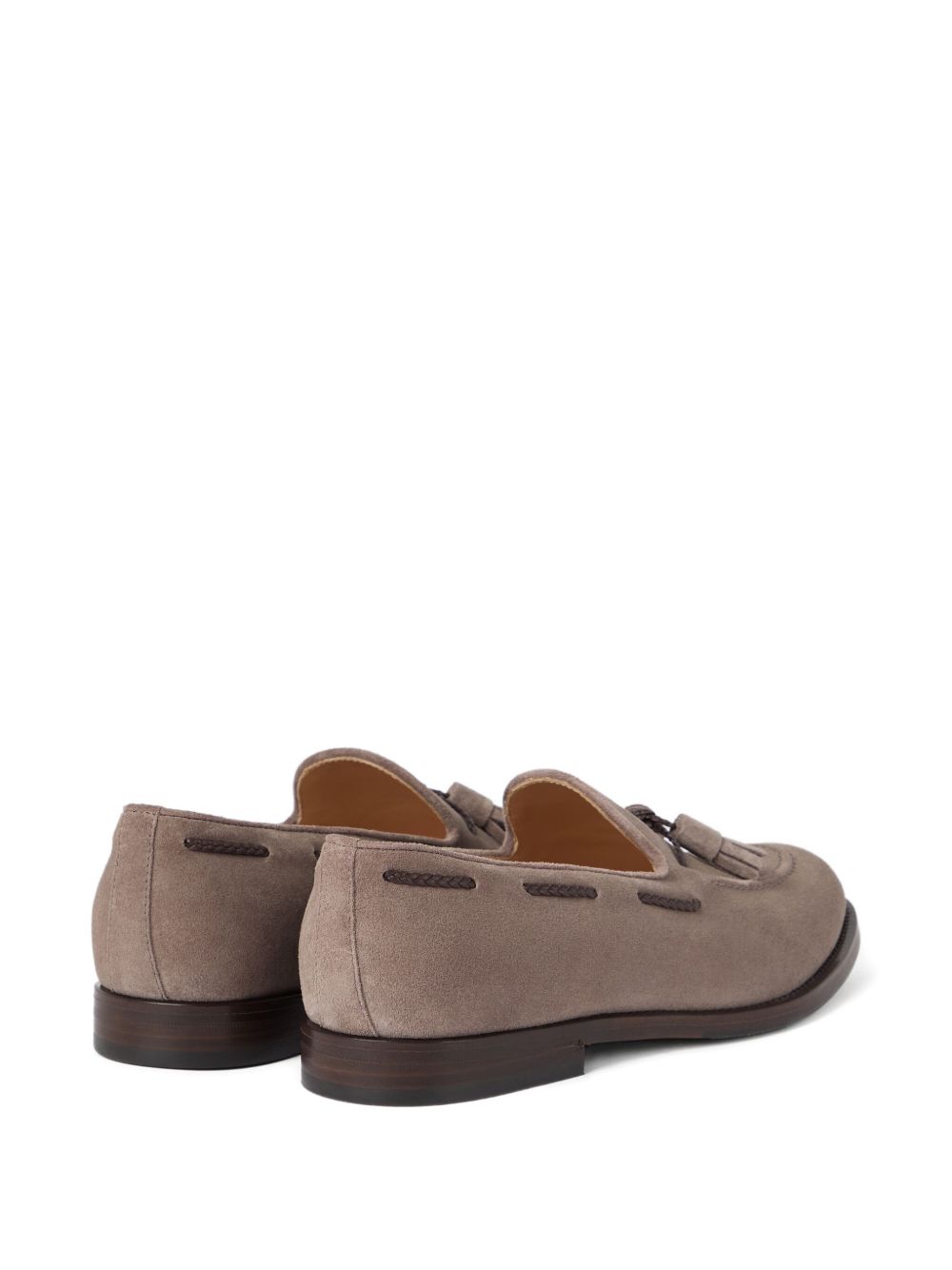 BRUNELLO CUCINELLI Men's Suede Loafers with Tassel Embellishment - Banlieue91 -