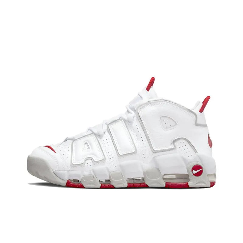 Nike Air More Uptempo 96 White Grey Fog University Red - Banlieue91