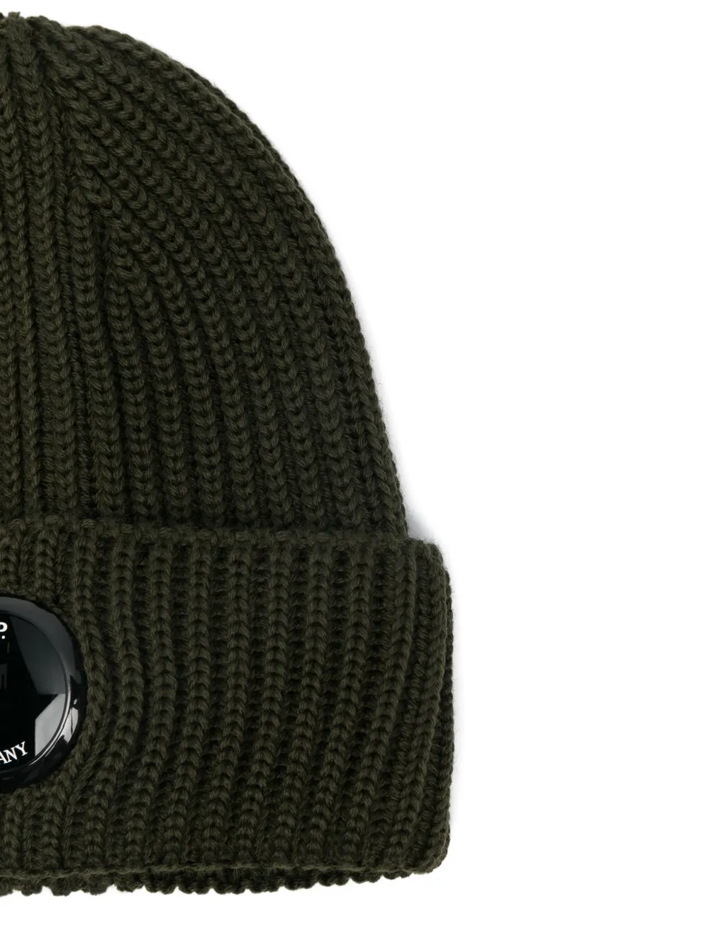 C.P.COMPANY Medium-Thick Knit Wool Cap with Lens Detail - Banlieue91 -