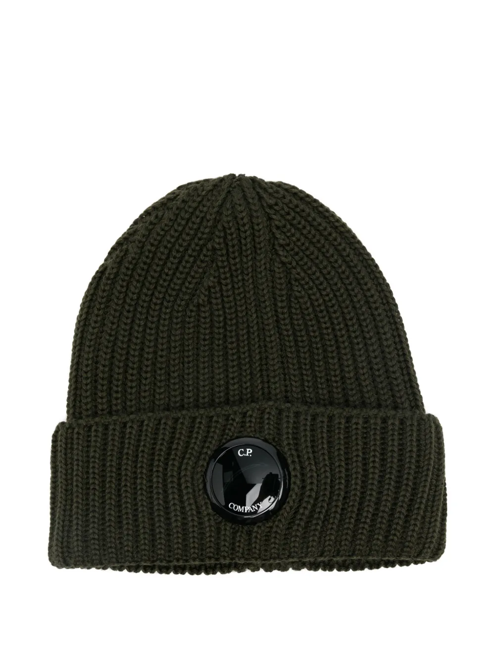C.P.COMPANY Medium-Thick Knit Wool Cap with Lens Detail - Banlieue91 -