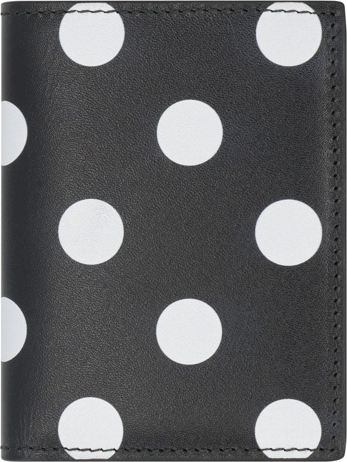 COMME DES GARÇONS WALLET Mini Leather Wallet with Polka-Dot Motif - Banlieue91 -