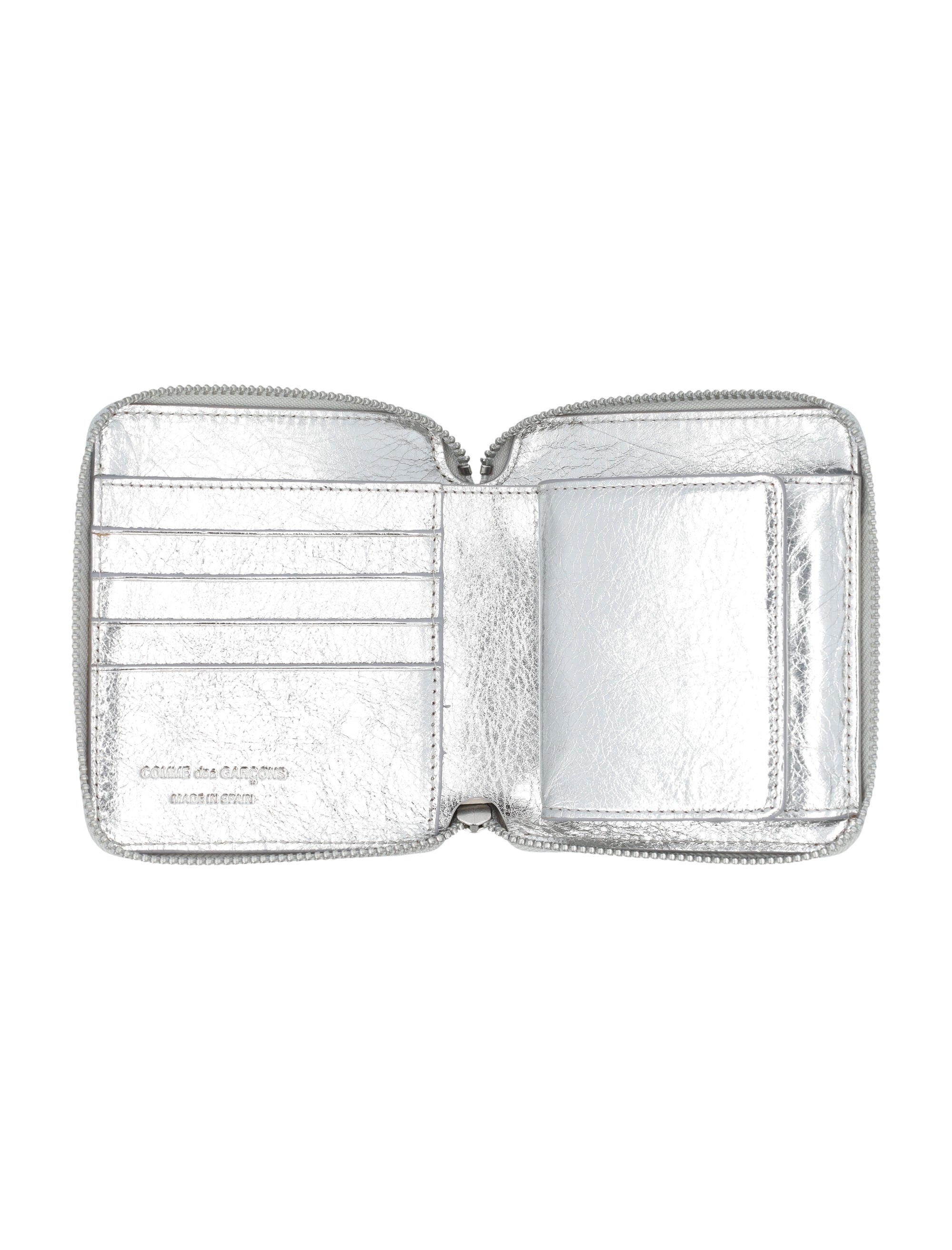 COMME DES GARÇONS WALLET Mini Metallic Zip Around Wallet - Small Leather Goods - Banlieue91 -