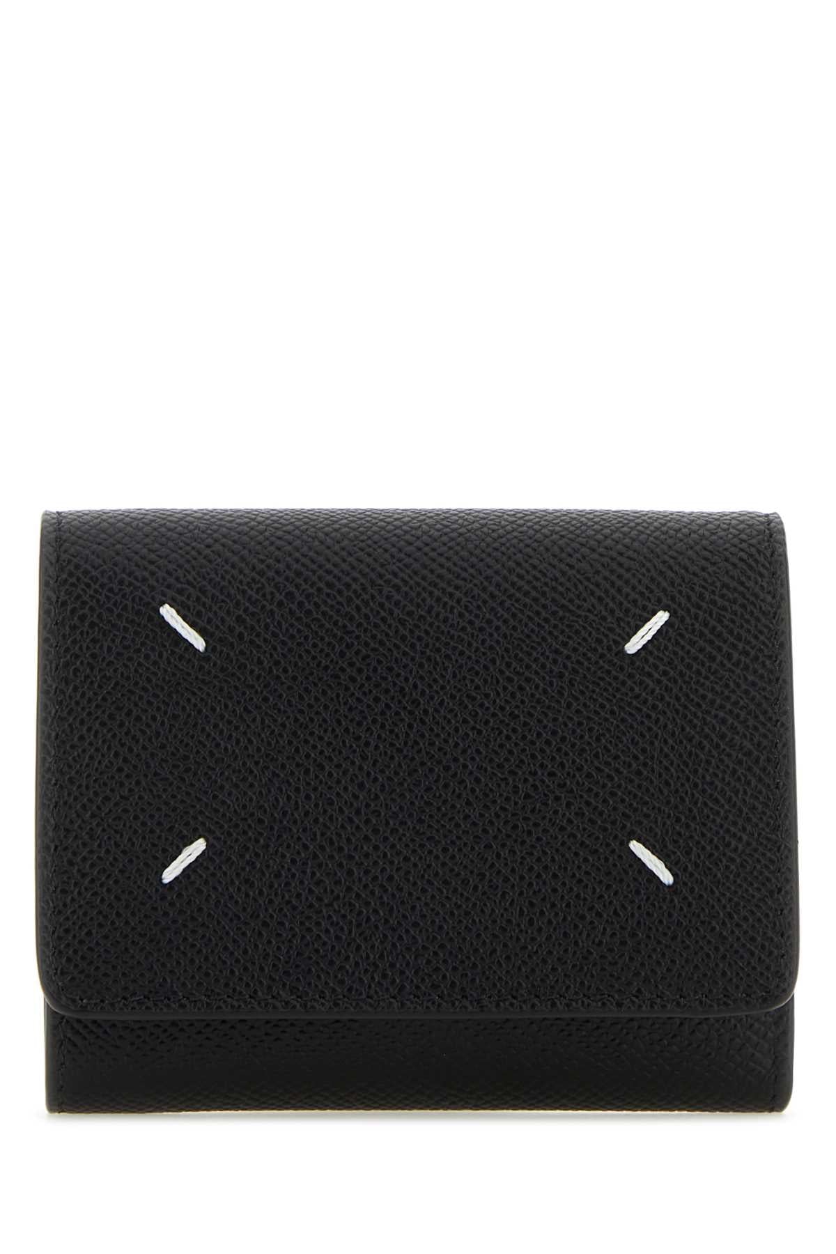MAISON MARGIELA Mini Leather Wallet with Quattro Stitching - 8.5 CM x 10.5 CM x 2.5 CM - Banlieue91 -