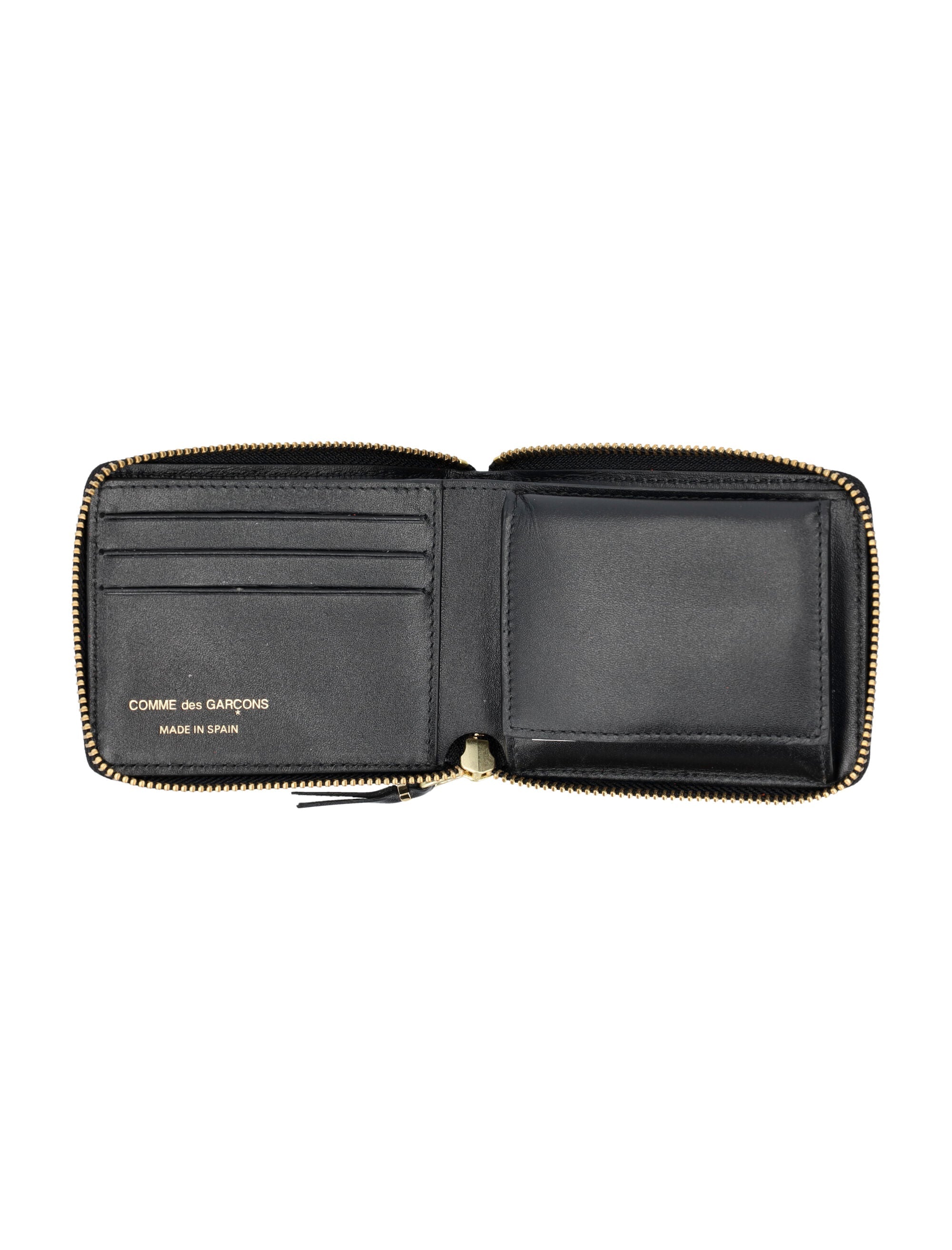 COMME DES GARÇONS WALLET Mini Embossed Logotype Wallet with All-Around Zip Closure - Banlieue91 -