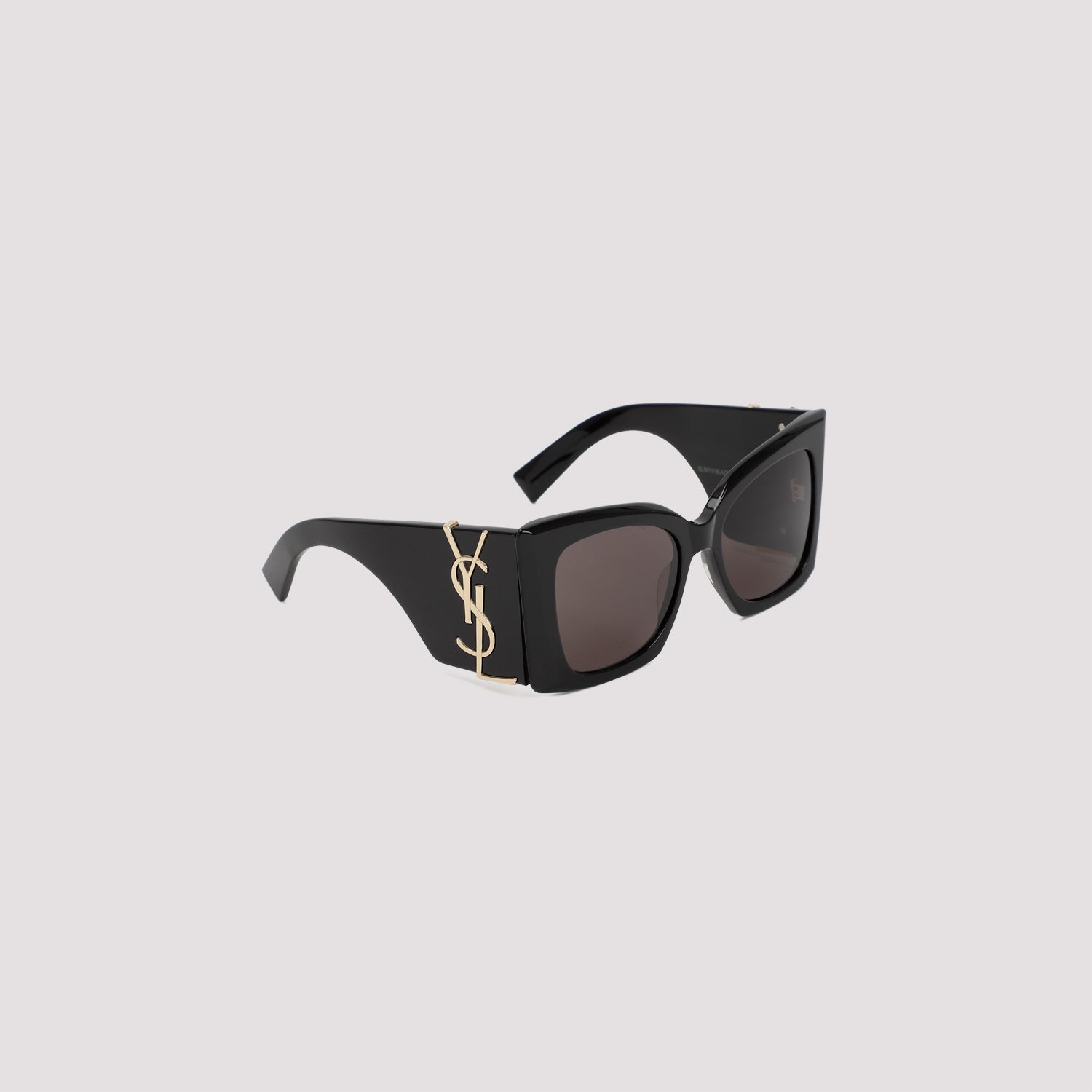 SAINT LAURENT Sleek Acetate Sunglasses with Gold Details - Banlieue91 -