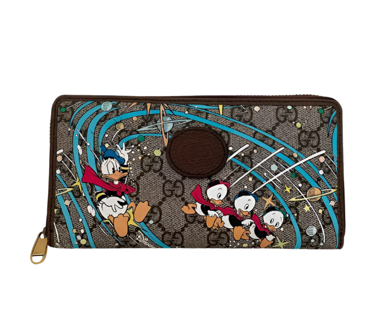 Gucci Brown GG Canvas Gucci x Disney Donald Duck Continental Wallet - Banlieue91