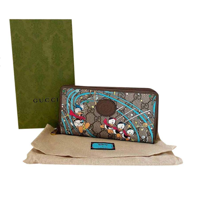 Gucci Brown GG Canvas Gucci x Disney Donald Duck Continental Wallet - Banlieue91