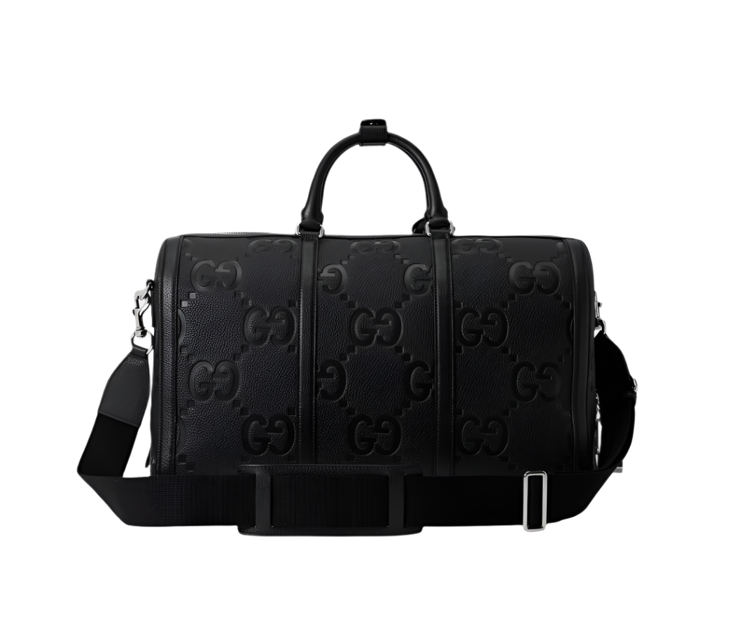 Gucci Duffle Bag Jumbo GG Embossed Leather Small