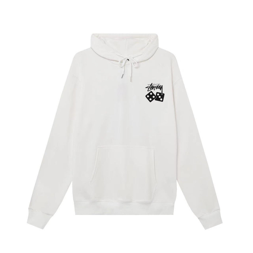 Stussy Dice Hoodie in White - Banlieue91 -